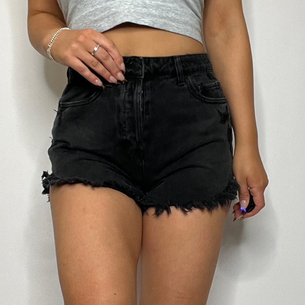 Black high waisted shorts